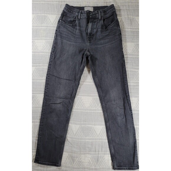 Everlane The Cheeky Jean 28 Tall Black Wash High Rise Slim Straight - Picture 1 of 8
